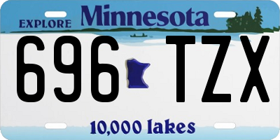 MN license plate 696TZX