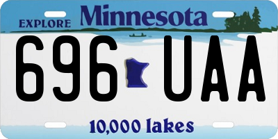 MN license plate 696UAA