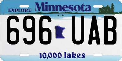 MN license plate 696UAB