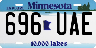MN license plate 696UAE