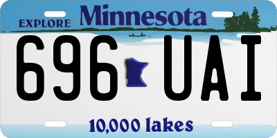 MN license plate 696UAI
