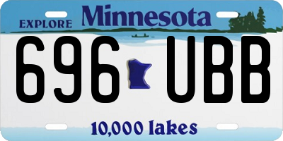 MN license plate 696UBB