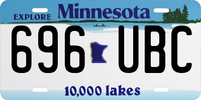 MN license plate 696UBC
