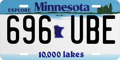 MN license plate 696UBE