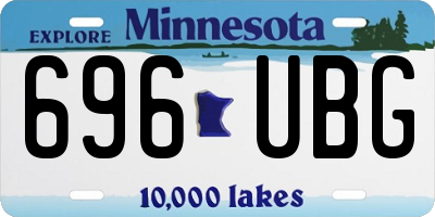MN license plate 696UBG