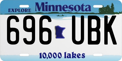 MN license plate 696UBK