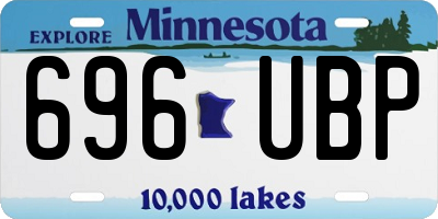 MN license plate 696UBP