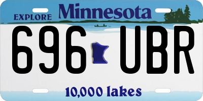 MN license plate 696UBR