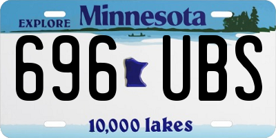 MN license plate 696UBS