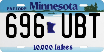 MN license plate 696UBT