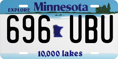 MN license plate 696UBU