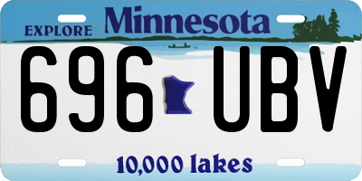MN license plate 696UBV