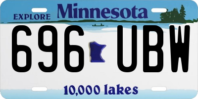 MN license plate 696UBW