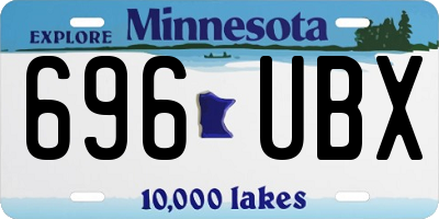 MN license plate 696UBX