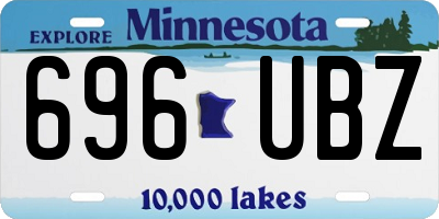 MN license plate 696UBZ