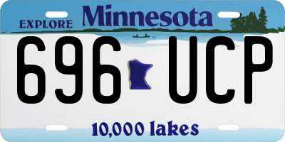 MN license plate 696UCP