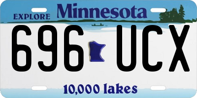 MN license plate 696UCX