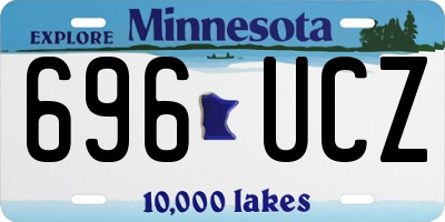 MN license plate 696UCZ