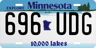 MN license plate 696UDG