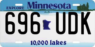 MN license plate 696UDK