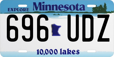 MN license plate 696UDZ