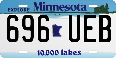 MN license plate 696UEB