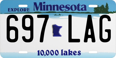 MN license plate 697LAG