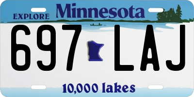 MN license plate 697LAJ