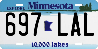 MN license plate 697LAL