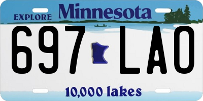 MN license plate 697LAO