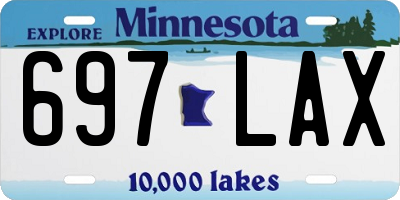 MN license plate 697LAX