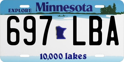 MN license plate 697LBA