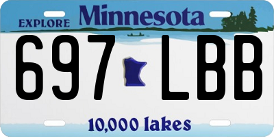 MN license plate 697LBB