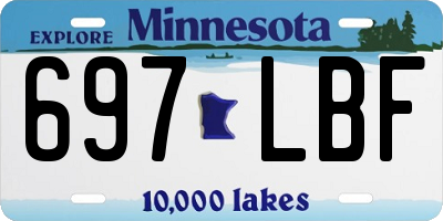 MN license plate 697LBF
