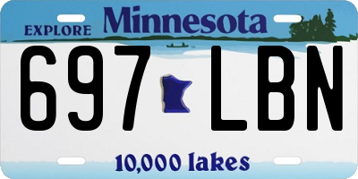 MN license plate 697LBN