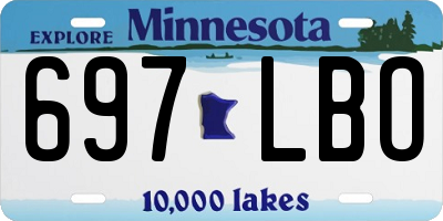 MN license plate 697LBO