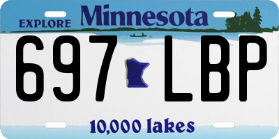 MN license plate 697LBP