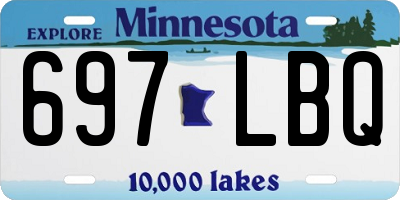 MN license plate 697LBQ