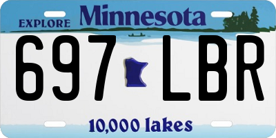 MN license plate 697LBR