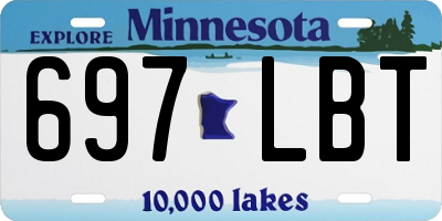 MN license plate 697LBT