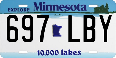 MN license plate 697LBY