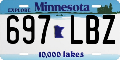 MN license plate 697LBZ