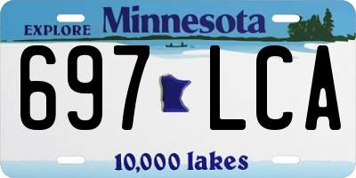 MN license plate 697LCA