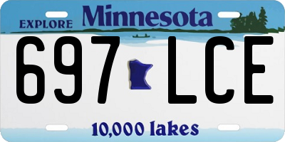 MN license plate 697LCE