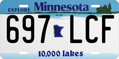 MN license plate 697LCF