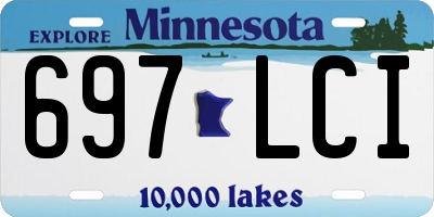 MN license plate 697LCI