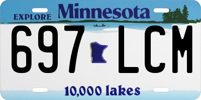 MN license plate 697LCM