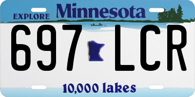 MN license plate 697LCR