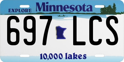 MN license plate 697LCS