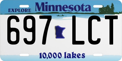 MN license plate 697LCT